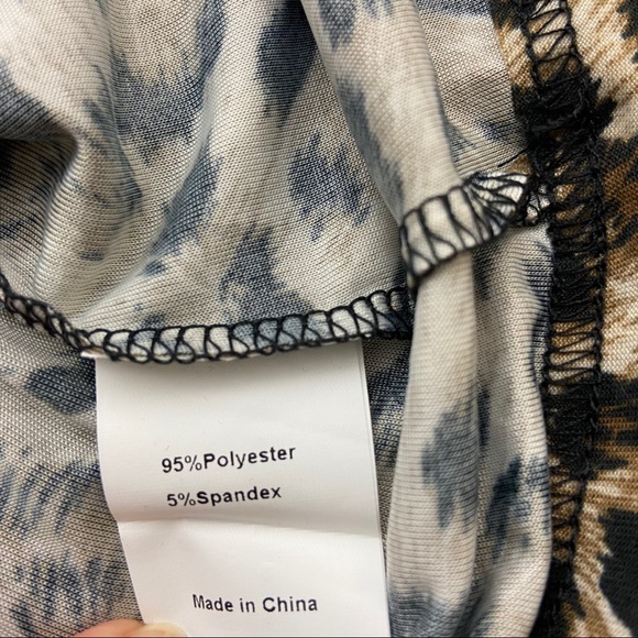 MissMoly Leopard Print Shirt Sleeve Blouse Size XL - Picture 5 of 7